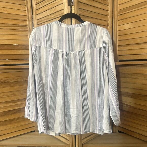 Splendid Women’s Striped Shirt - Blue, White, Purple - Picture 5 of 5